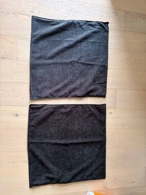 Black Chenille  pillow cover set of  two size 26X 26